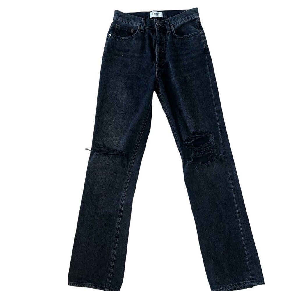 AGOLDE Lana Straight Jeans Disorder Wash Size 24 - Picture 2 of 6